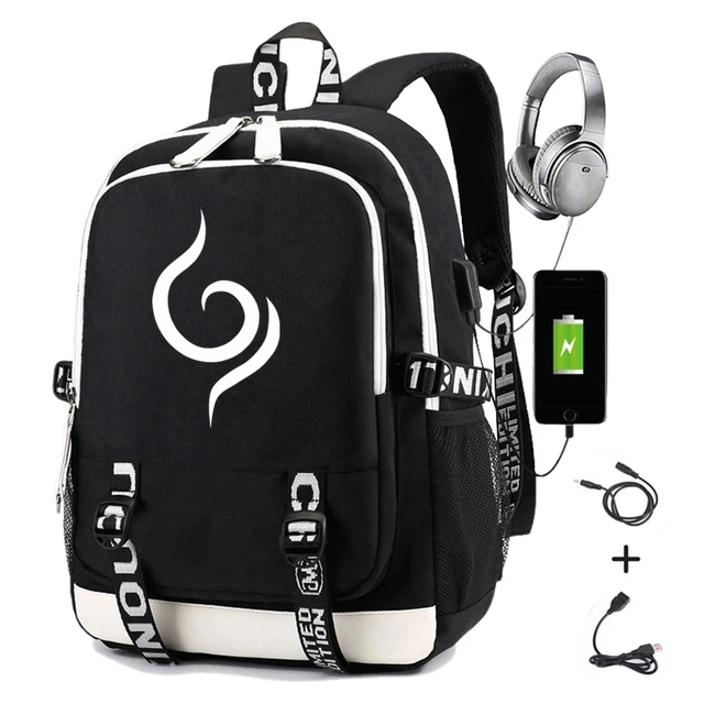 Men Anime Backpack Student School Bag 