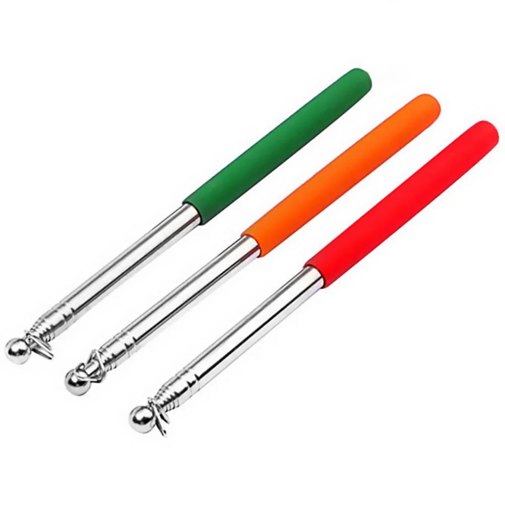 

3 Pcs Pointer Pointing Stick Flagpole Whiteboard Classroom Supplies Metal