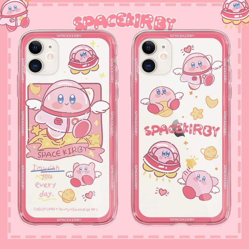 Kirby Kawaii Shockproof Phone Case Anime Cartoon For Iphone 12 13 Mini 11 Pro Max Xr X Xs Max 7 8 Plus Se Clear Back Cover Aliexpress