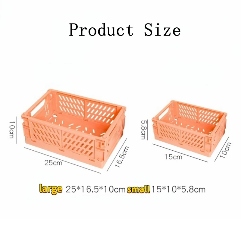 Foldable Storage Basket, Collapsible Mini Plastic Storage Baskets