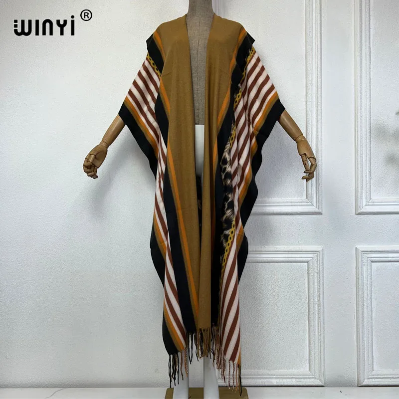 

WINYI winter coat dress for women new maxi OverCoat Thick Warm long down coat fashion cardigan Middle East winter abaya kimono