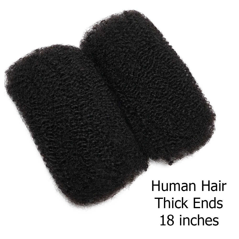 Afro Kinky Bulk Human Hair Bulk for Braiding Double Drawn Mini Twist Microlocs Boho Hot Braids Hair Extension Black Blonde