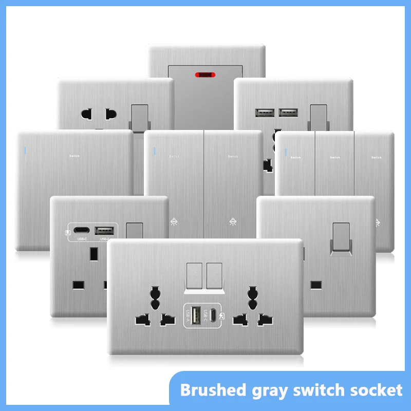 UK-13A-with-USB-Type-c-18W-Fast-Charging-Wall-Power-socket-plug ...