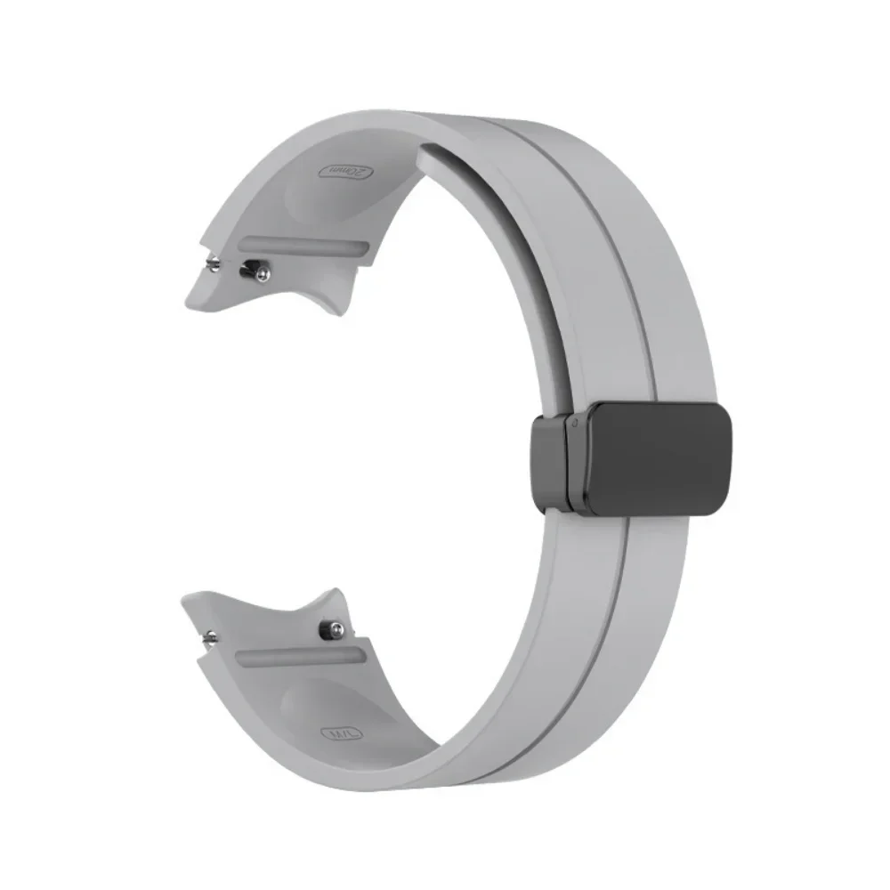 Silicone Magnetic Buckle Bracelet Watch Band in Black