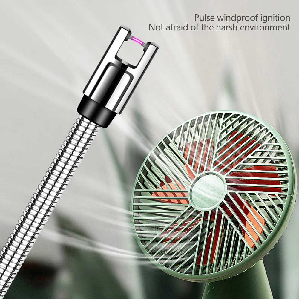 Description Picture 6 of itemKitchen USB Electric Arc Lighter Rechargeable Windproof BBQ Flameless Plasma Candle Long Lighters Hose Gas Stove Ignition Gun