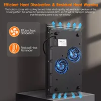 KICHPOWER 30 см 2 пластины 1-99 минут таймер сенсорное управление 3300 Вт индукционная варочная панель — изображение 5