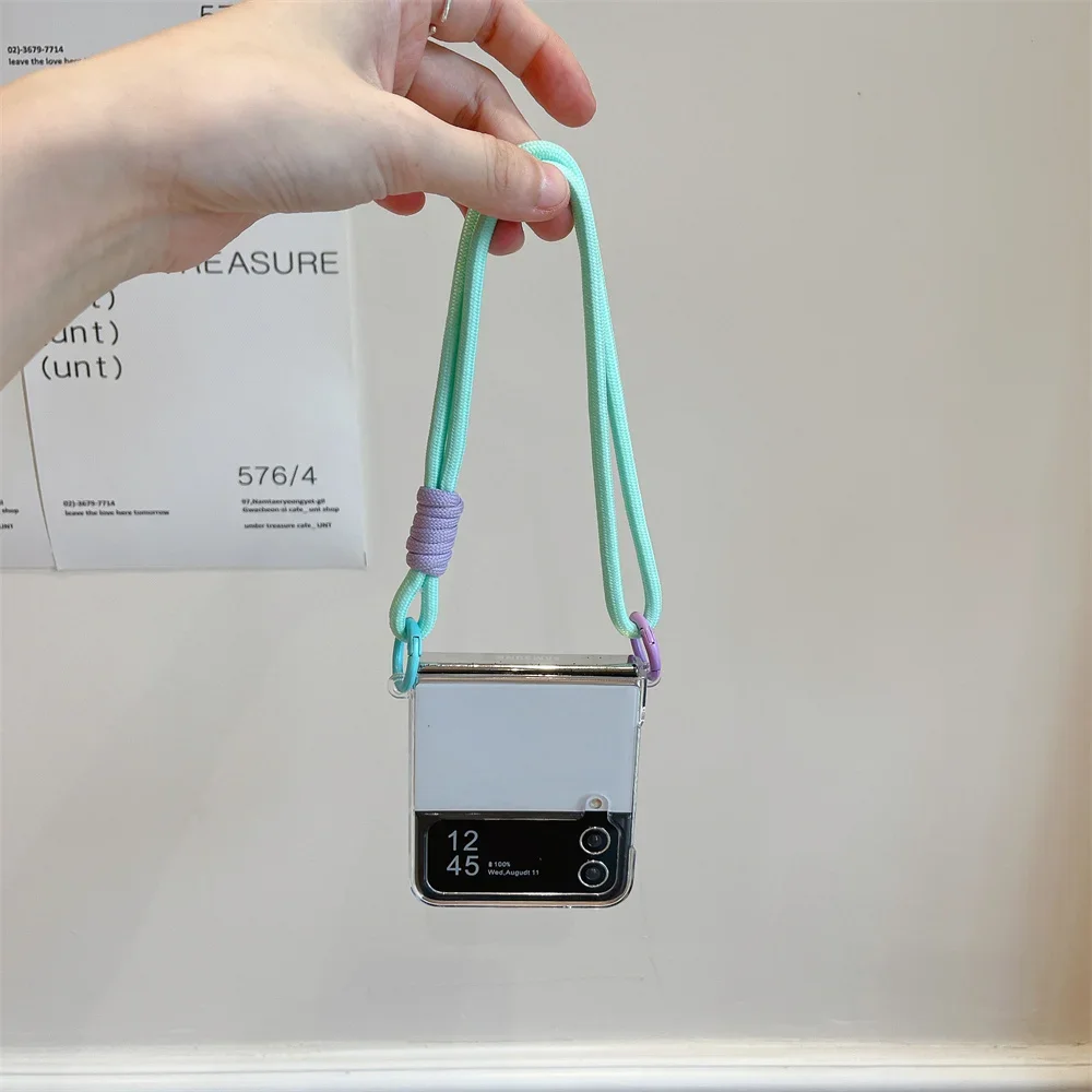 Fashion Clear Shoulder Strap Lanyard Transparent Shockproof Thin Phone Case