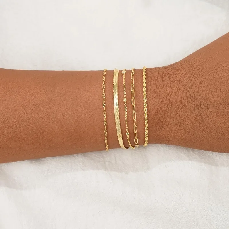 Elegant 14K Gold Plated Minimalist Bracelet