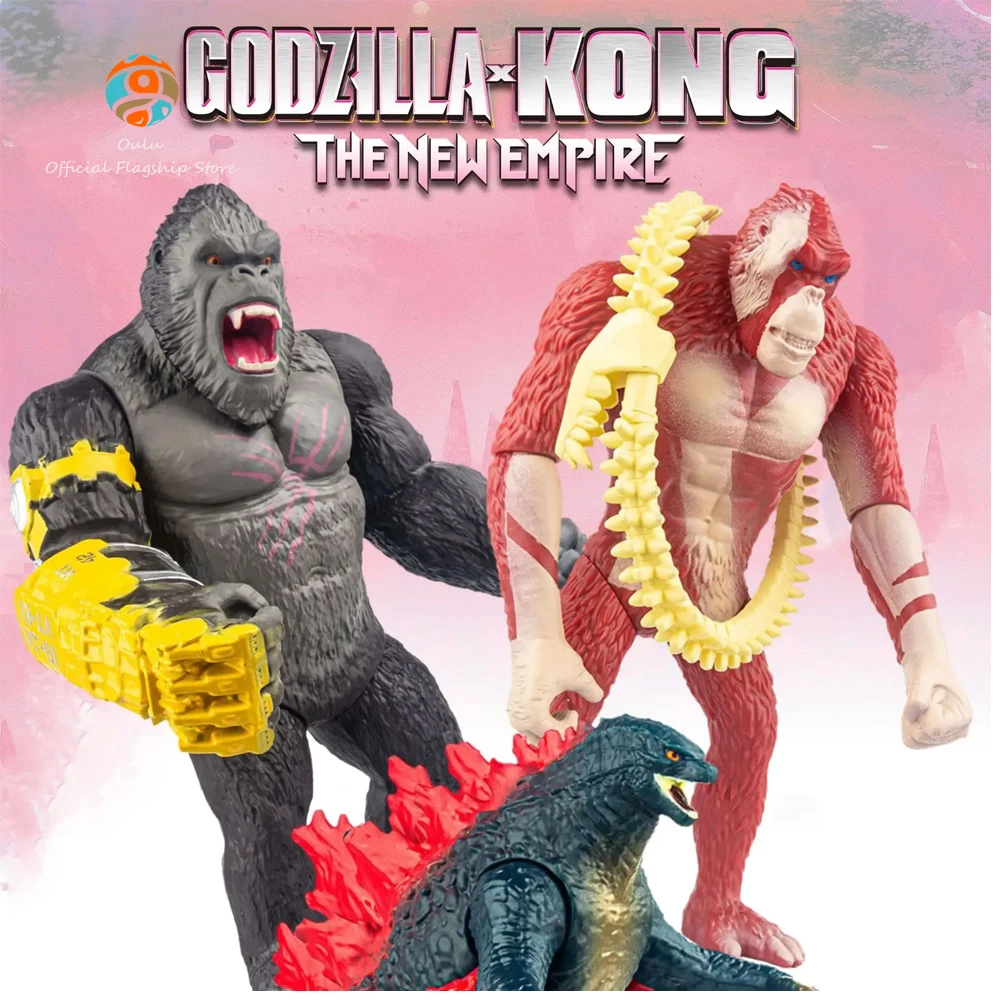 28Cm New Godzilla Vs Kong Action Figures The Empire Godzilla King Kong Skar Monster Doll Desk Decoration Gift For Kids Toys