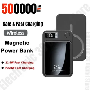PowerBank magnétique 100000mAh sans fil, charge rapide universelle