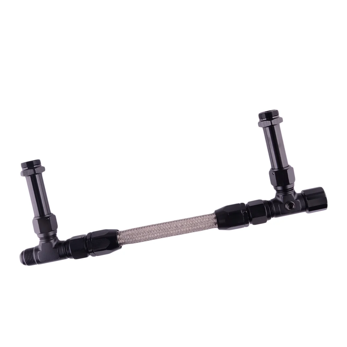 High Quality Braided AN8 Male Dual Feed Carb Fuel Line Double Pump Fit for Holley Dominator 4150 Series 7/8"-20 Thread