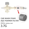Foam Maker Tips 1.0mm/1.1mm/1.15mm Thread Pressure Foam Pot Sprayer Filter Stainless Steel Silver Snow Foam Orifice Nozzle Tips 5
