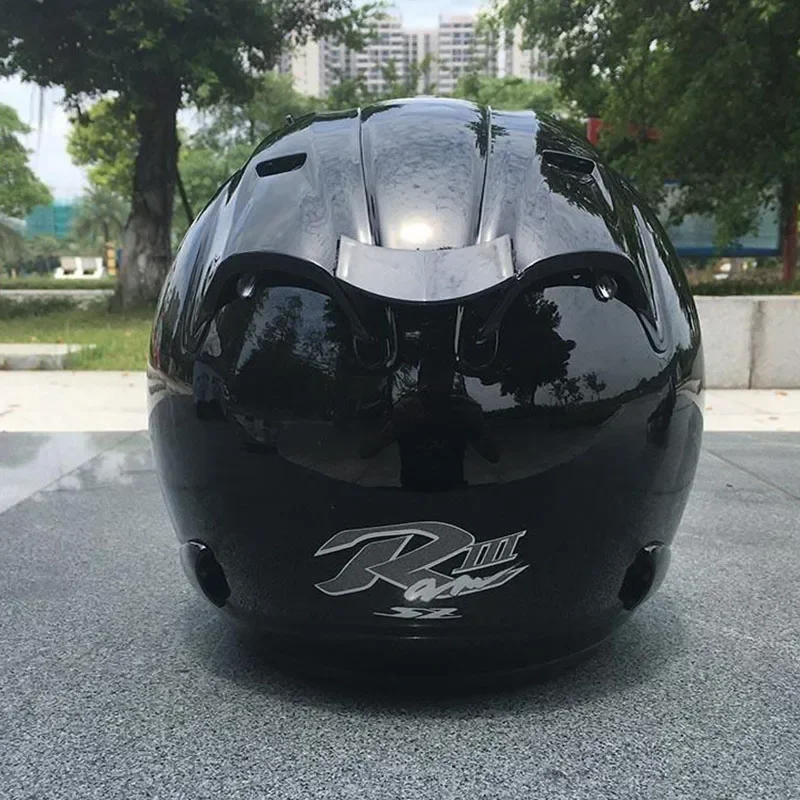 

Велосипедный мотоциклетный шлем с открытым лицом, 3/4, яркий черный шлем, чистый белый, грязеотталкивающий гоночный мотоциклетный защитный шлем для карт