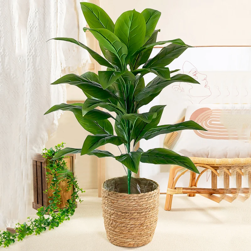 68cm85cmLargeArtificialPlantsFakeTropicalPlantsBranchRealTouchTreeLeavesPlastic