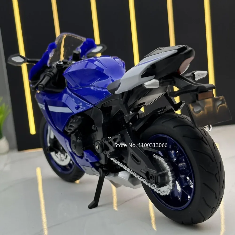 1:12 Scale Yamaha R1 Motorcycle Alloy Car Toys Metal Diecasts Motorcycles Model with Light and Sound Vehicle for Children Gifts 6