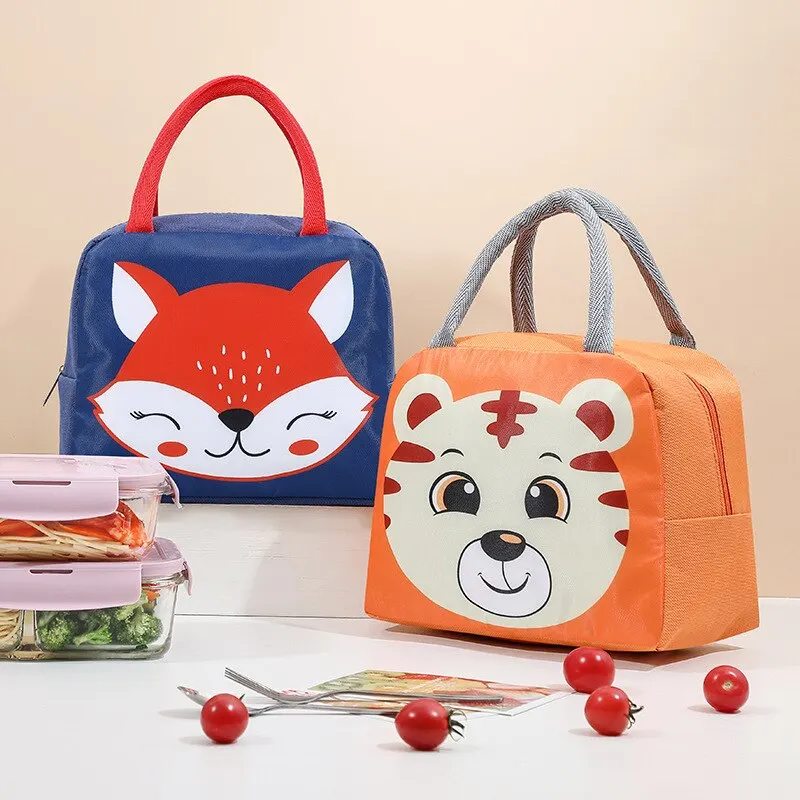 Fox Cartoon Lunch Bag Portable Insulated Thermal Picnic Supplies Bags Cute Animal Element Supplies - Image 2