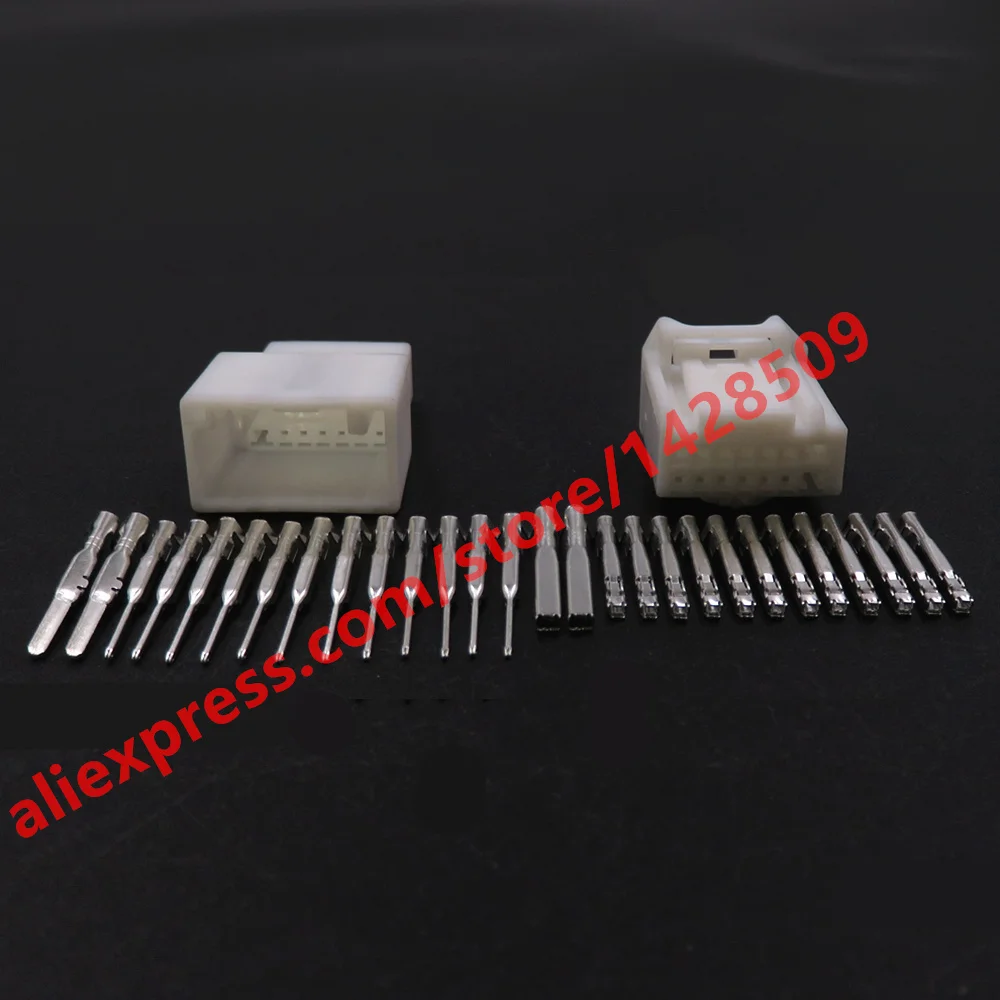 

5 Sets 14 Pin Car Electric Cable Harness Composite Plug White Male Female Docking Connector Miniature Auto Wiring Socket