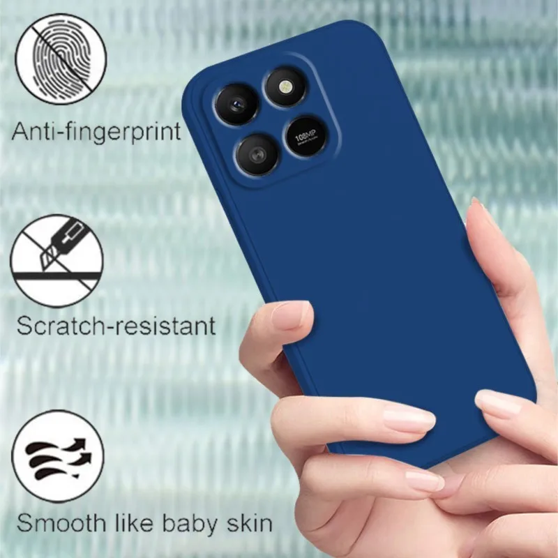 Liquid Silicone Soft TPU Cover for Honor Smartphones - For Honor X7d and 400 Smart Series