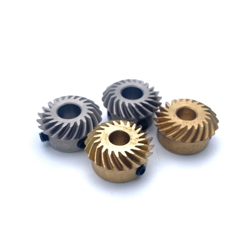 Spiral Bevel Gear 90 Degree Engagement Metal Bevel Gear Stainless Steel/Copper 0.8M 20T 5/6MM