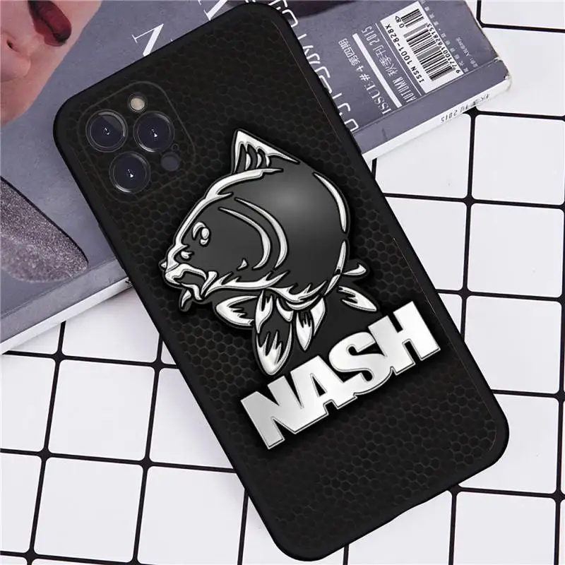 Nash Fishing Logo Phone Case For iPhone 14 11 12 13 Mini Pro Max 8 7 6 6S  Plus X SE 2020 XR XS Funda Case