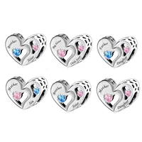 FC Jewelry Fit Original Pan Charms Bracelet 925 Silver Mother Daughter Brother Sister Puzzle Bead For Making Women Berloque DIY 1