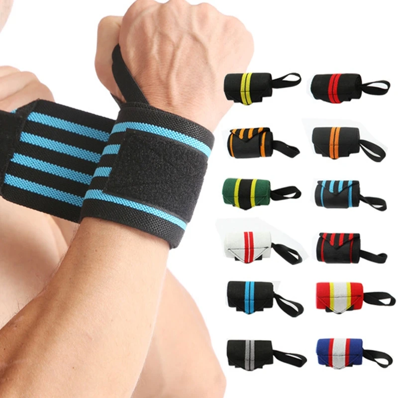 Weight Lifting Wristband With Thumb Loop Adjustable Wrist Wrap Brace