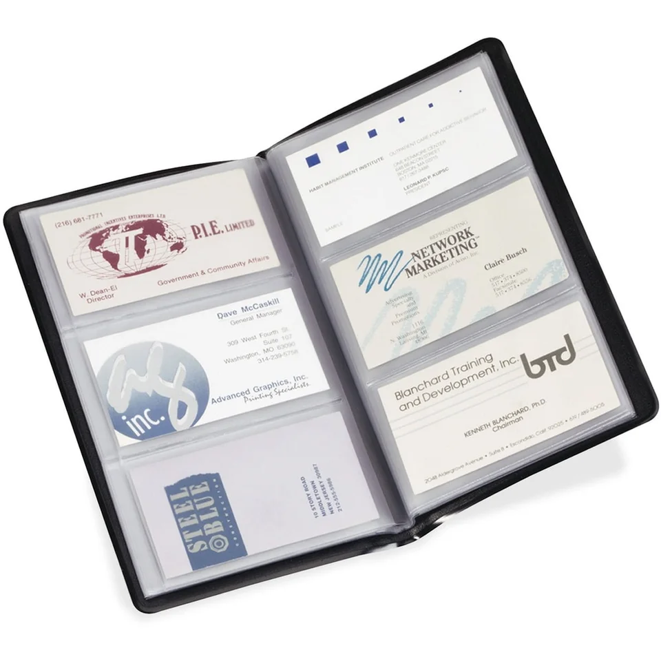 Compact Business Card Holder File with 72 Slots
