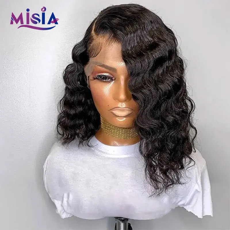 

Loose Deep Wave Side Part Lace Wig 13x5x2 Bob Human Hair Wigs for Women Brazilian Short BOB Lace Wig Perruque Cheveux Humains