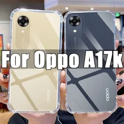 Ultra - Clear Shockproof Anti - Scratch Phone Case - TPU Transparent Protective Cover for Oppo A17k (Clear)
