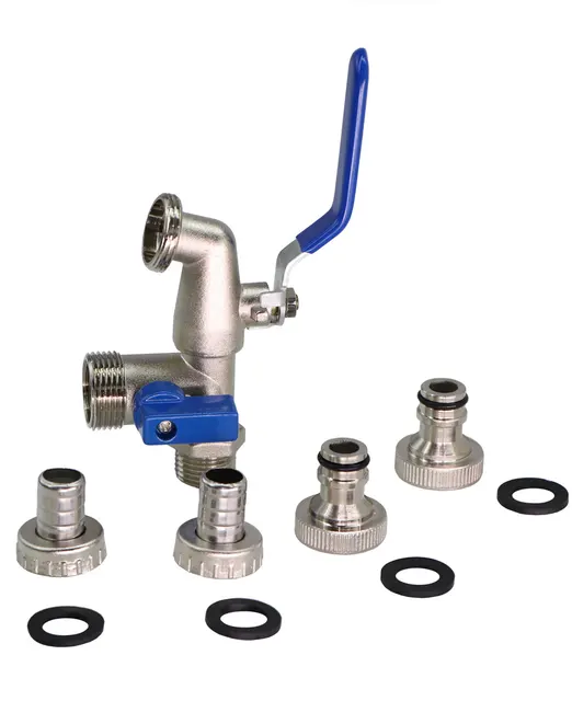 2 Vannes à Bille En Laiton G1/4" Avec Filetage Intérieur/Extérieur