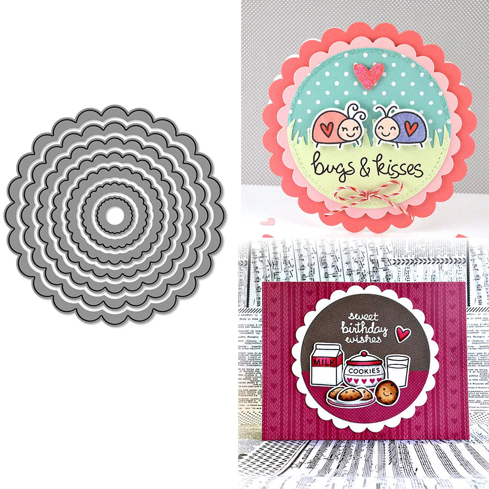 Magischer Iris, gewellte Add-on-Metall-Stanzformen, Prägung, gestanzter Bienenstock für DIY-Kartenherstellung, Scrapbooking, Bastelbedarf – Detail 3