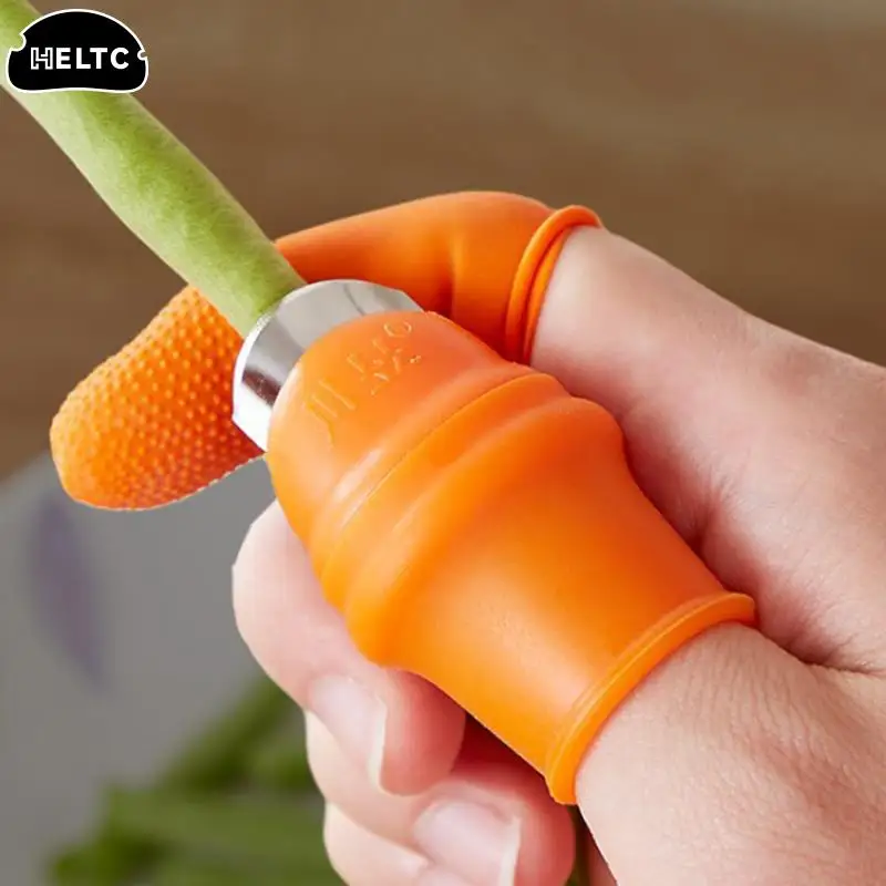 1pcs Vegetable Silicone Thumb Knife Finger Protector Harvesting Knife Plant Blade Scissors Separator Cutting Rings Garden Gloves