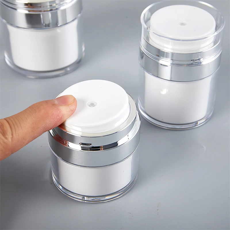 Refillable dispenser bottle 15/30/50ml Vacuum Design Cream Bottle Press Type Moisturizer Pump Airless Pump Jar