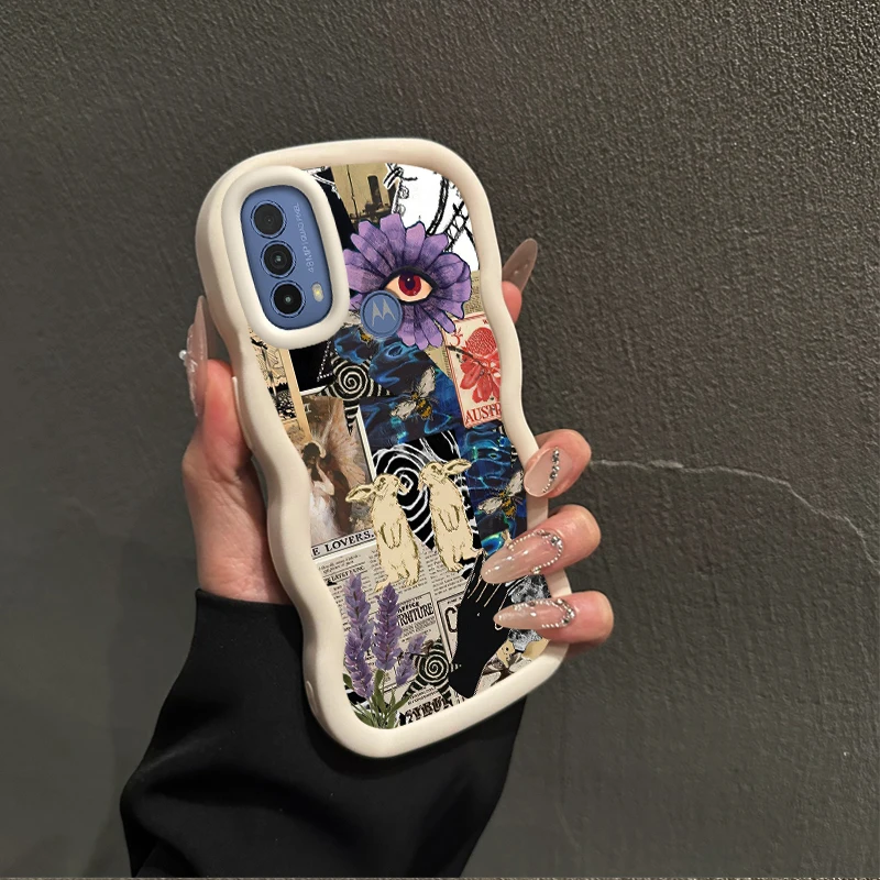 Wavy Shape Silicone Phone Case with Artistic Design