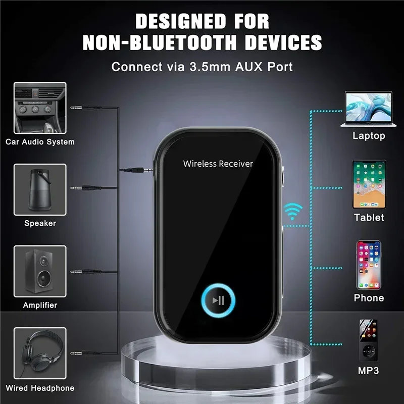 Car Bluetooth 5.0 AUX Adapter Noise Reduction 3.5mm Jack RCA Stereo Wireless Car Audio Receiver with Mic for Amplifier Speaker bluetooth adapter bluetooth audio receiver bluetooth transceiver adapter audio adapter bluetooth aux adaptor
