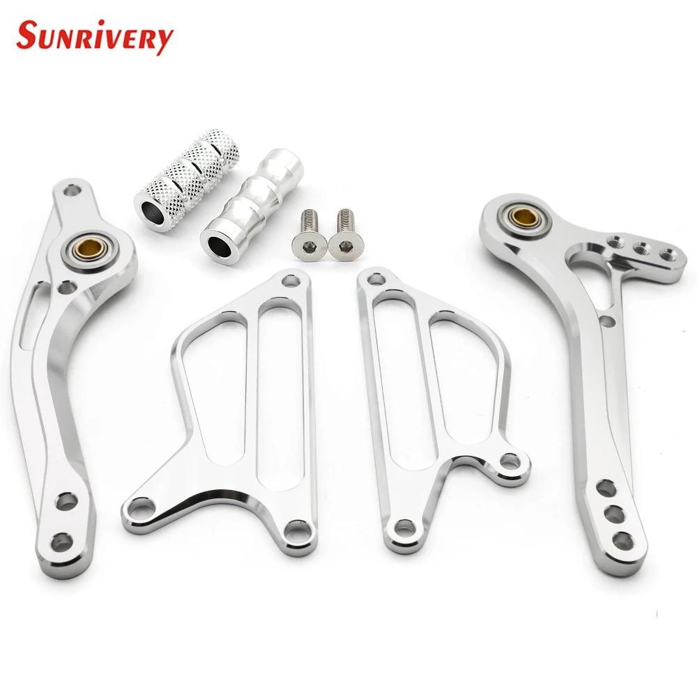 

Aluminum Motorcycle Rearset Footpeg Foot Peg Pedal Brake Gear Shift Shifter Lever + Wing For Kawasaki Z750 2004-2006 2005 2004