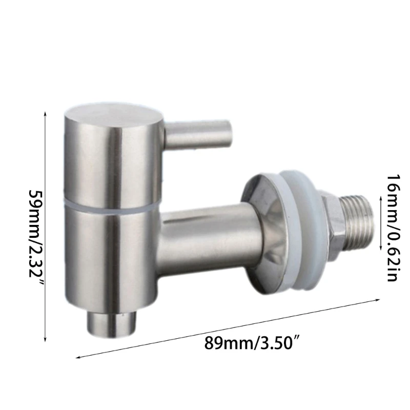 Beer Barrel Tap Water Valve 16-25mm Stainless Steel Dispenser Spigot Faucet