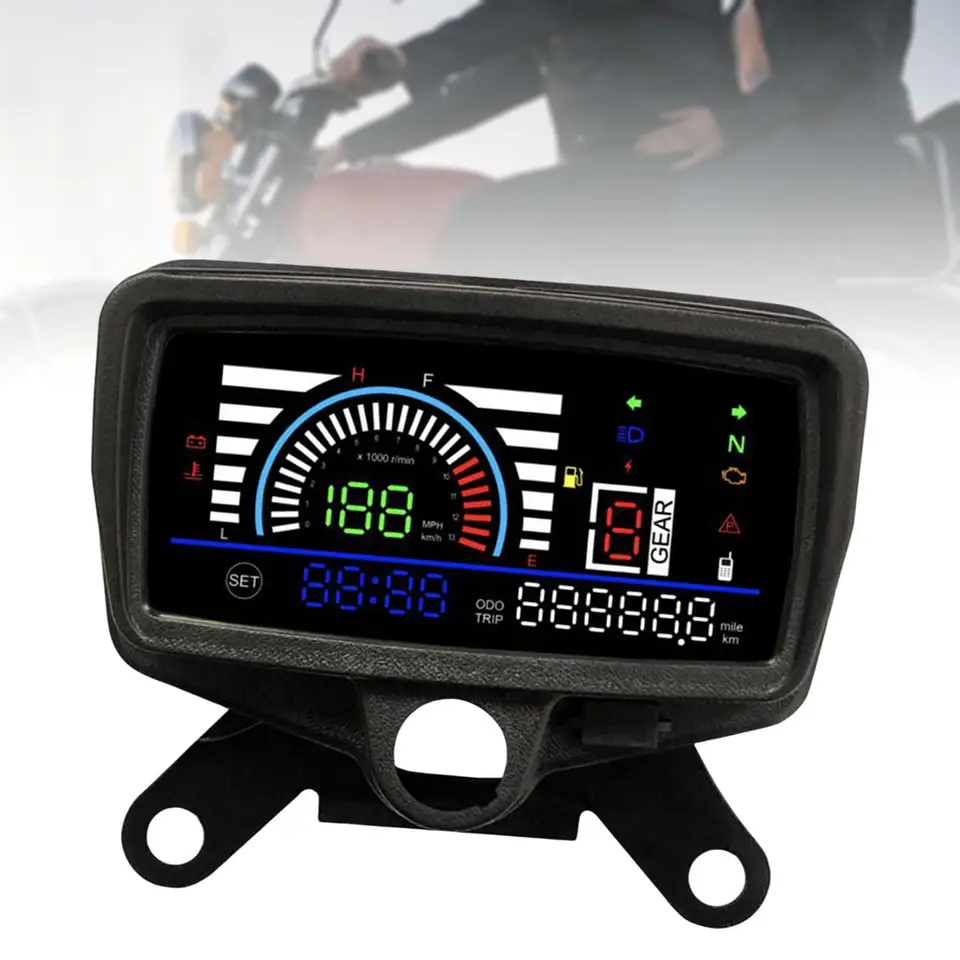 オートバイ 走行距離計 オートバイタコメーター 12000RPM ユニバーサル