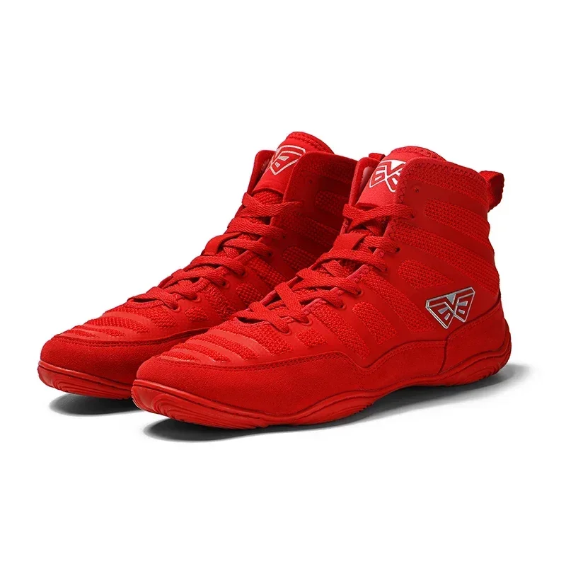Martial Arts Shoes Wrestling Boots Men Training High Top Boxing Outdoor