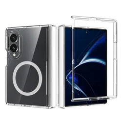 Transparent Magnetic Shockproof Hard Cover with Wide Camera Protection for Galaxy Z Fold 8 Ultra (Clear)