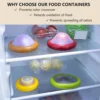 4Pcs Onion Storage Avocado Saver Holder, Silicone Fruit Storage Box, Lemons Garlic Tomato Peper Storage Containers, Avocado Save 6
