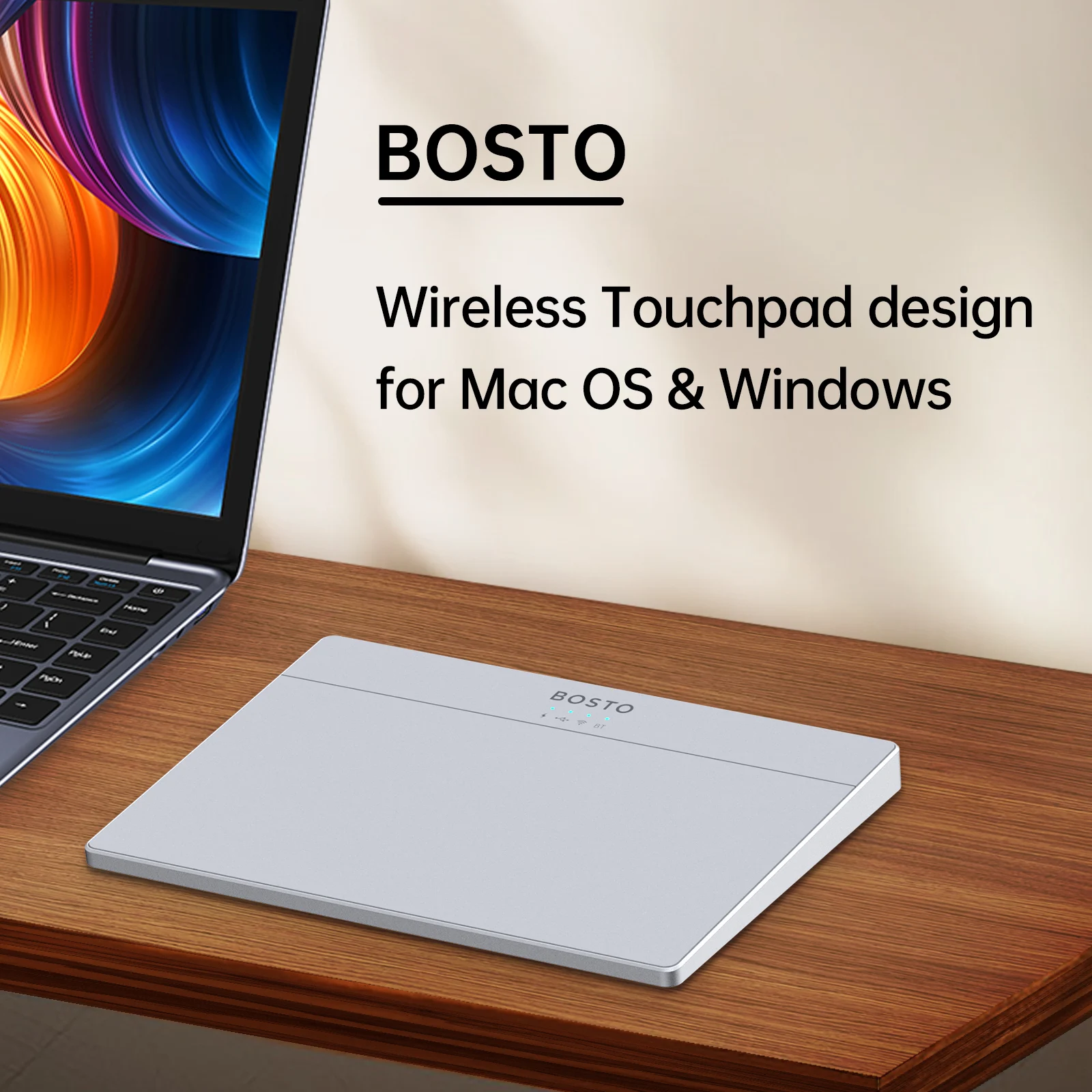 YIWEOG T02 Wired & Wireless Touchpad 2.4G & BT & USB Ultra Slim
