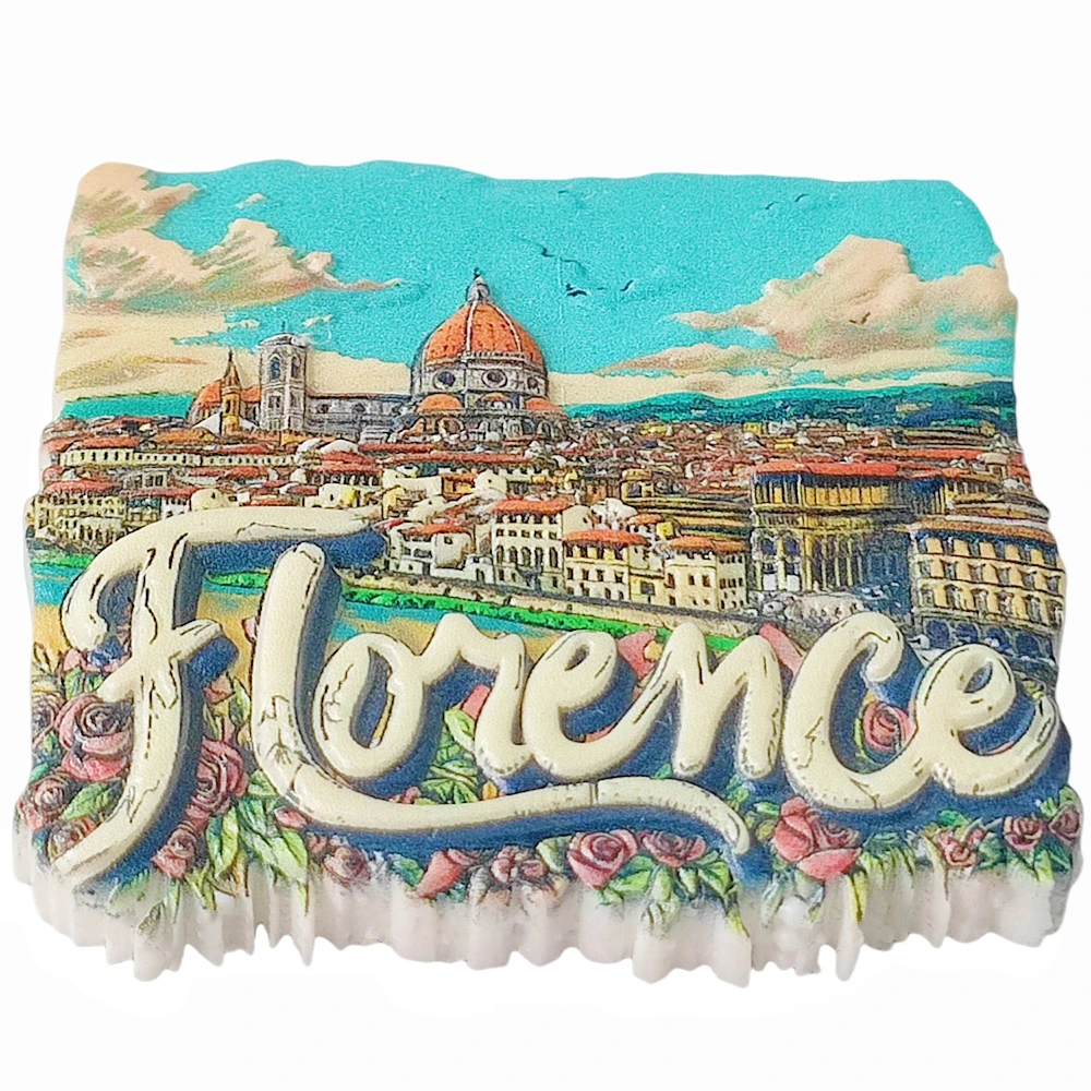 Florence Italy 3D Fridge Magnet Souvenir Gift Resin Handmade Firenze Refrigerator Magnet Home Decoration Collection