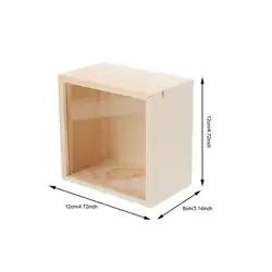 Unfinished Decorative Wooden Keepsake and Jewelry Storage Box (12x12x8cm)