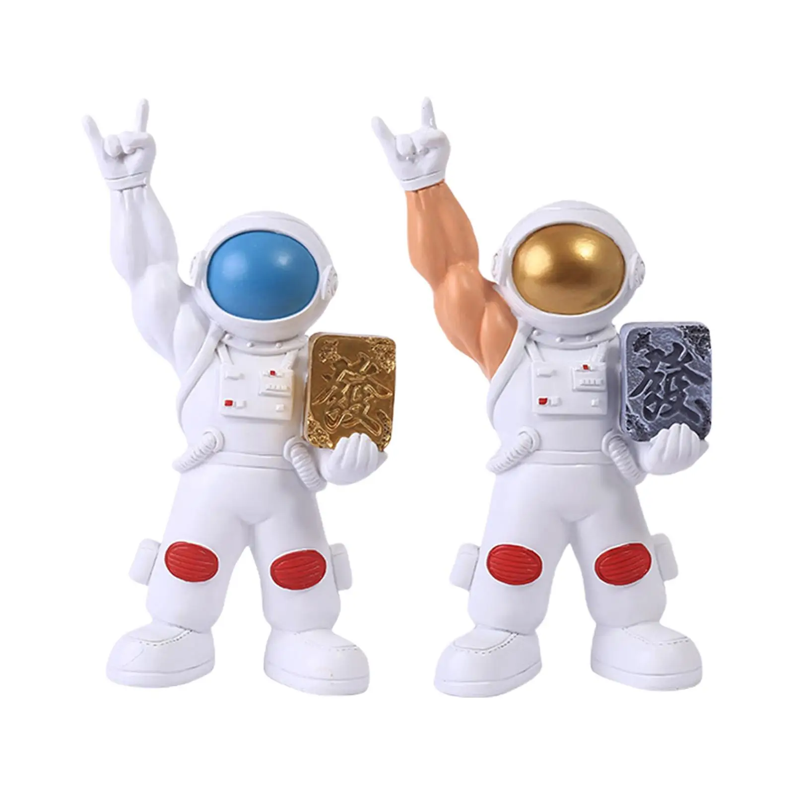 

Creative Astronaut Figurine Resin Spaceman Statue Figure Crafts Sculpture Artwork Model for Home Office Decor Gift Ornament