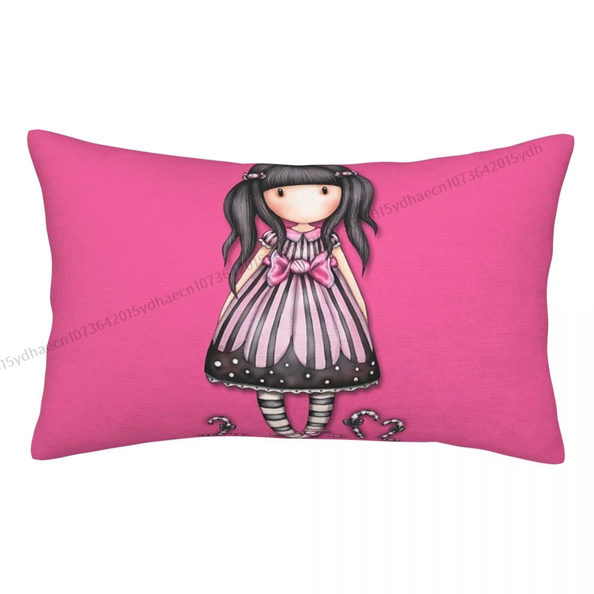 Sfondo Rosa Cojines Federa Santoro Gorjuss Manga Cute Girl Cushion Home Sofa Print Copricuscino Decorativo Coussin