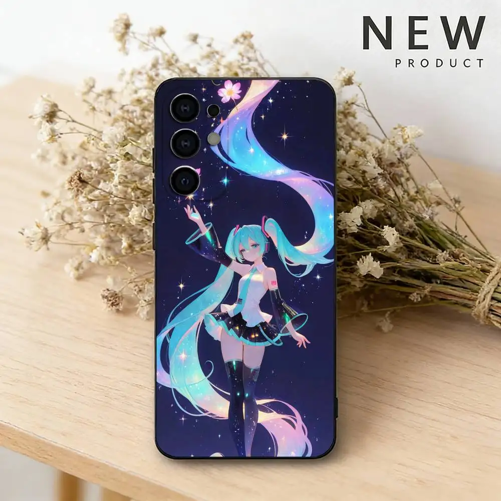 Chic Anime Hatsune Miku Protective Phone Case - Black Shell Edition