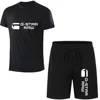 2024 Summer G-STAR RAW Print Men's T-shirts Shorts Set Suit Fashion Leisure Breath Sport Jogging Gym 2pcs Short Sleeve 1