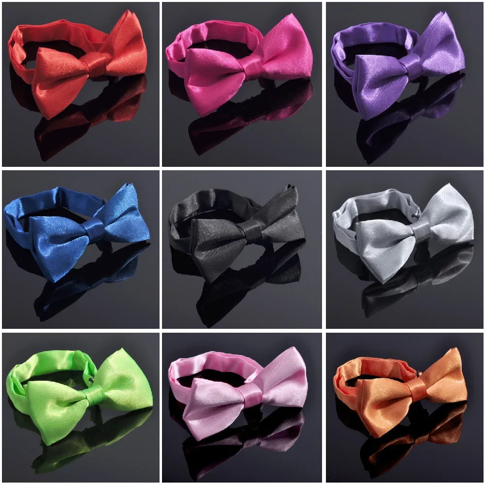 Children's Bow tie Boy Flower Boy Gentleman's bow tie Solid color bow