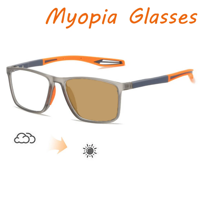 

Finished Nearsighted Glasses Anti Blue Light Blocking Sport Eyeglasses Smart Chromotropic Optical Myopia Eyewear Diopter To -4.0